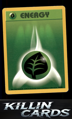 Grass Energy 099/102 Pokemon Common Base Set Card LP