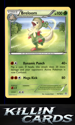 Breloom 16/160 Pokemon Rare XY - Primal Clash Card NM