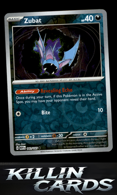 Reverse Holofoil Zubat 041/165 Pokemon Common SV: Scarlet & Violet 151 Card NM