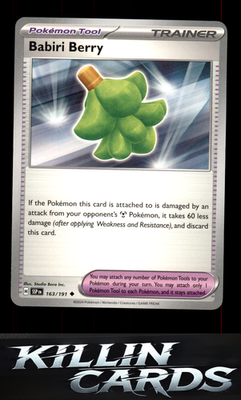 Babiri Berry 163/191 Pokemon Uncommon SV08: Surging Sparks Card NM