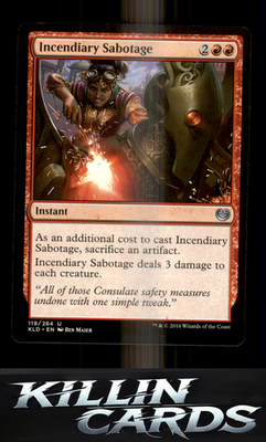 Incendiary Sabotage 119 Magic U Kaladesh Card NM