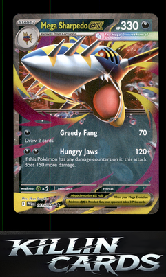 Mega Sharpedo ex - 061/094 061/094 Pokemon Double Rare ME02: Phantasmal Flames C