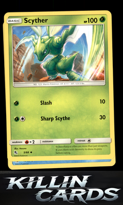 Scyther 5/68 Pokemon Uncommon Hidden Fates Card LP