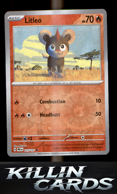 Reverse Holofoil Litleo 015/131 Pokemon Common SV: Prismatic Evolutions Card NM