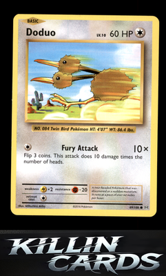 Doduo 69/108 Pokemon Common XY - Evolutions Card LP