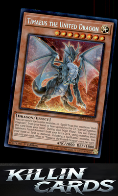1st Edition Timaeus the United Dragon MP23-EN003 YuGiOh Prismatic Secret Rare 25