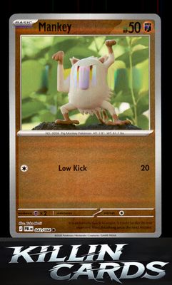 Reverse Holofoil Mankey 042/084 Pokemon Common ME05: Pitch Black Card NM