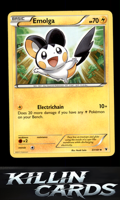 Emolga 37/101 Pokemon Uncommon Noble Victories Card LP