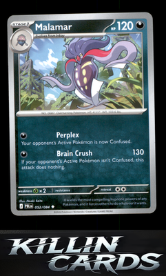 Malamar 052/084 Pokemon Uncommon ME05: Pitch Black Card NM