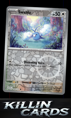 Reverse Holofoil Swablu 148/191 Pokemon Common SV08: Surging Sparks Card NM