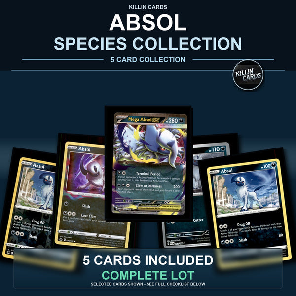 Pokemon TCG Absol Species Collection 5 Different Cards