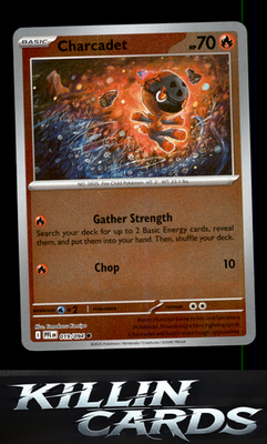 Reverse Holofoil Charcadet 019/094 Pokemon Common ME02: Phantasmal Flames Card N