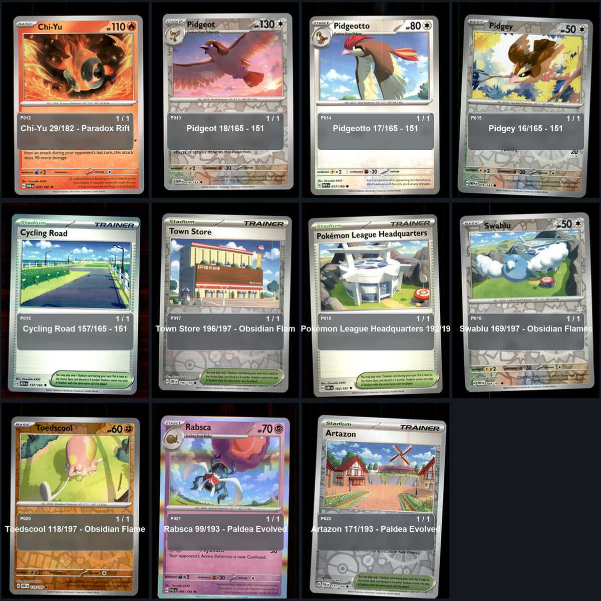 Pokemon TCG Oswaldo KATO Artist Collection 43 Cards Lot