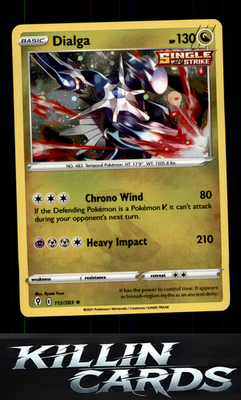 Dialga 112/203 Pokemon Holo Rare SWSH07: Evolving Skies Card NM