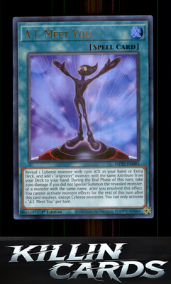 1st Edition A.I. Meet You MP22-EN095 YuGiOh Ultra Rare 2022 Tin of the Pharaoh's