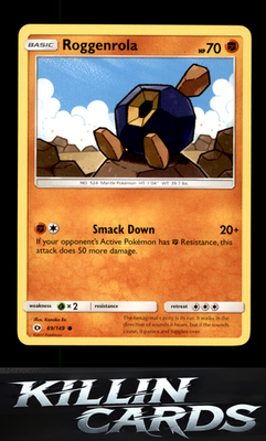 Roggenrola 69/149 Pokemon Common SM Base Set Card NM