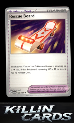 Rescue Board 126/131 Pokemon Uncommon SV: Prismatic Evolutions Card NM
