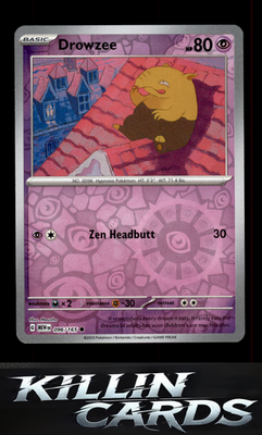 Reverse Holofoil Drowzee 096/165 Pokemon Common SV: Scarlet & Violet 151 Card NM