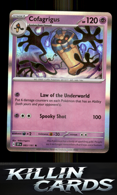 Cofagrigus 083/191 Pokemon Rare SV08: Surging Sparks Card NM