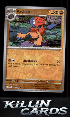 Reverse Holofoil Archen 050/086 Pokemon Uncommon SV: White Flare Card NM