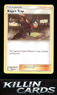 Koga's Trap 59/68 Pokemon Uncommon Hidden Fates Card NM