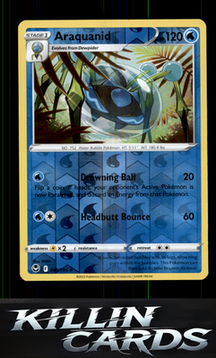Reverse Holofoil Araquanid 048/195 Pokemon Uncommon SWSH12: Silver Tempest Card