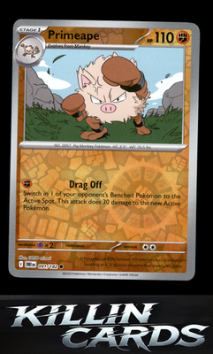 Reverse Holofoil Primeape 091/182 Pokemon Common SV10: Destined Rivals Card NM