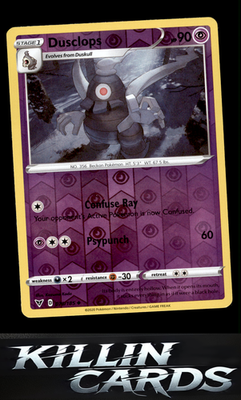 Reverse Holofoil Dusclops 070/185 Pokemon Uncommon SWSH04: Vivid Voltage Card NM