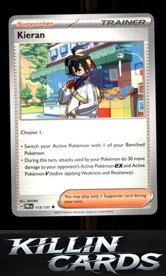 Kieran - 113/131 113/131 Pokemon Uncommon SV: Prismatic Evolutions Card NM