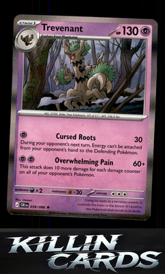 Trevenant 039/086 Pokemon Rare ME04: Chaos Rising Card NM