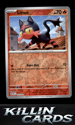 Reverse Holofoil Litten - 032/162 032/162 Pokemon Common SV05: Temporal Forces C