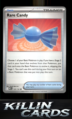 Rare Candy - 125/132 125/132 Pokemon Common ME01: Mega Evolution Card NM