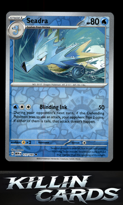 Reverse Holofoil Seadra 117/165 Pokemon Uncommon SV: Scarlet & Violet 151 Card N