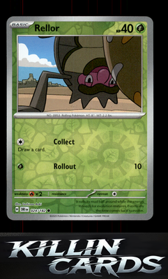 Reverse Holofoil Rellor 024/182 Pokemon Common SV10: Destined Rivals Card NM