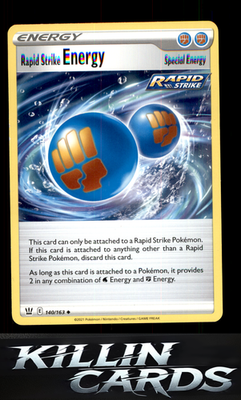 Rapid Strike Energy 140/163 Pokemon Uncommon SWSH05: Battle Styles Card NM