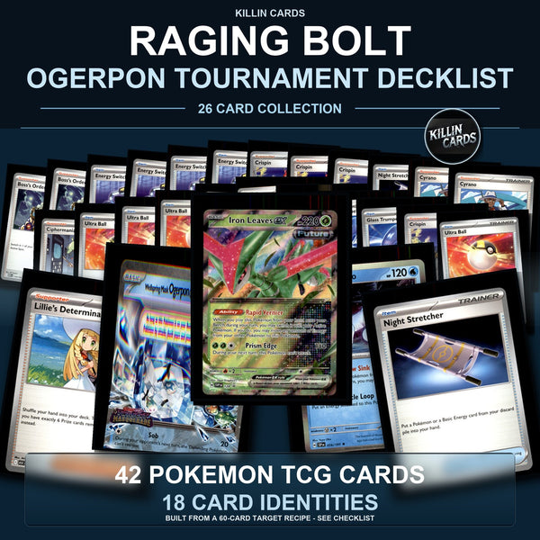 Partial Pokemon TCG World Championships 2026 Raging Bolt Ogerpon Decklist 42 Cards Deck