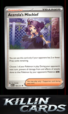 Acerola's Mischief 180/217 Pokemon Uncommon ME: Ascended Heroes Card NM