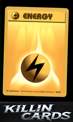 Lightning Energy 100/102 Pokemon Common Base Set Card LP