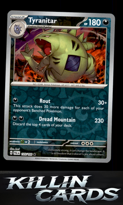 Reverse Holofoil Tyranitar - 135/193 135/193 Pokemon Rare SV02: Paldea Evolved C