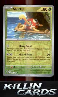 Reverse Holofoil Shuckle 005/197 Pokemon Common SV03: Obsidian Flames Card NM