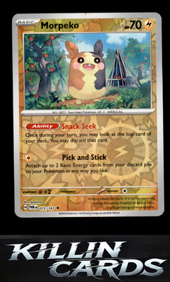 Reverse Holofoil Morpeko 072/167 Pokemon Uncommon SV06: Twilight Masquerade Card