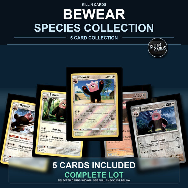 Pokemon TCG Bewear Species Collection 5 Different Cards