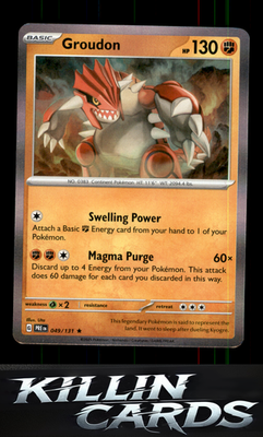 Groudon 049/131 Pokemon Rare SV: Prismatic Evolutions Card NM