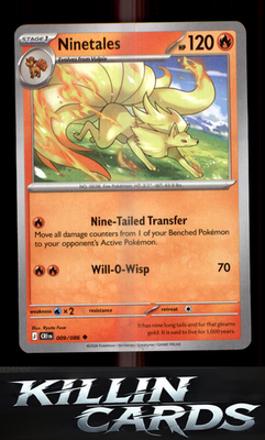 Ninetales 009/086 Pokemon Uncommon ME04: Chaos Rising Card NM