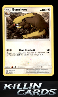 Gumshoos 181/236 Pokemon Rare SM - Unified Minds Card LP