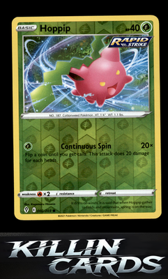 Reverse Holofoil Hoppip 002/203 Pokemon Common SWSH07: Evolving Skies Card NM