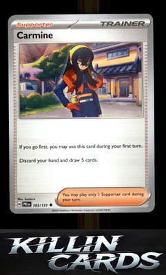 Carmine 103/131 Pokemon Uncommon SV: Prismatic Evolutions Card NM
