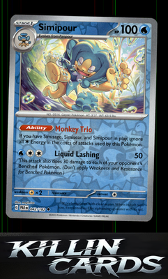 Reverse Holofoil Simipour 042/182 Pokemon Uncommon SV04: Paradox Rift Card NM
