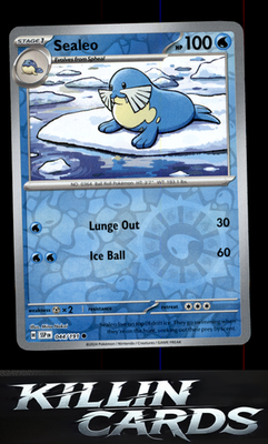 Reverse Holofoil Sealeo 044/191 Pokemon Common SV08: Surging Sparks Card NM