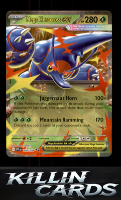 Mega Heracross ex - 004/094 004/094 Pokemon Double Rare ME02: Phantasmal Flames